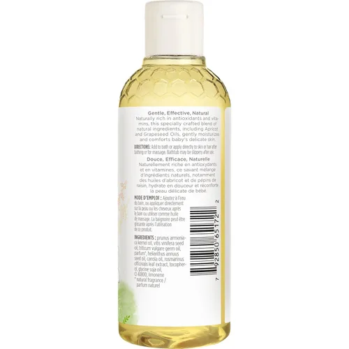 Vista 7 de Burt's Bees Aceite nutritivo para bebés, cuidado de la piel 100% de origen natural, botella de 5 onzas