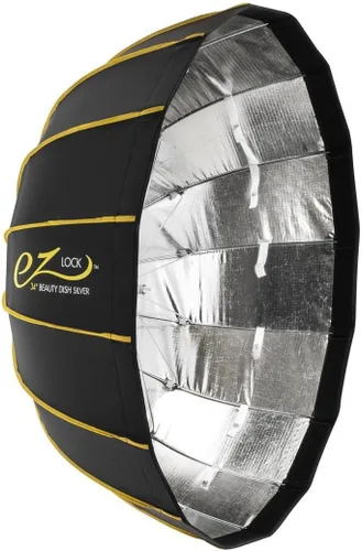 Vista 9 de Glow EZ Lock - Caja de luz para plato de belleza de 25 pulgadas para luces de montaje Bowens, interior plateado, marco de liberación rápida EZ Lock