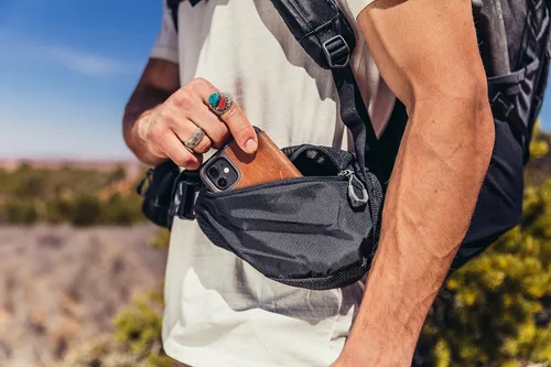 Vista 8 de Gregory Baltoro 100L Pro - Mochila unisex con suspensión FreeFloat, panel trasero transpirable con cojín de aire, grande, negro lava