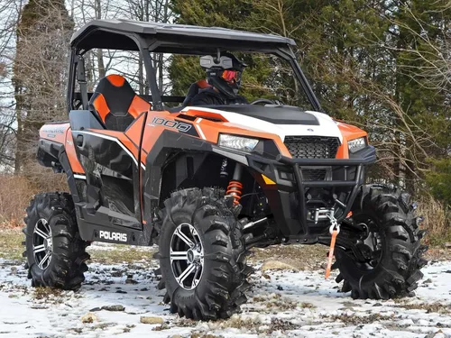Vista 4 de SuperATV - Brazos en A arqueados resistentes para Polaris General 1000 (2016) - 1.5" de desplazamiento - Negro