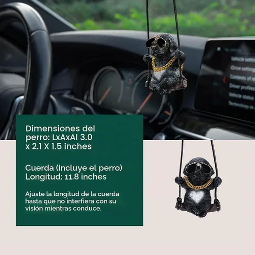 Vista 5 de Floruit Labrador Retriever - Accesorios colgantes para espejo de automóvil, lindos accesorios para espejo retrovisor de perro oscilante, accesorios