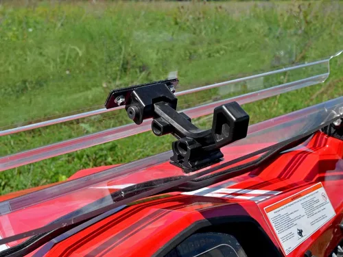 Vista 5 de SuperATV Parabrisas abatible 3 en 1 resistente a los arañazos para CFMOTO ZForce 500 / 800 Trail / 800 EX / 1000 2014-2022 Policarbonato de 1/4