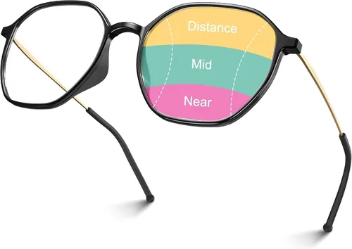 Vista 7 de VISOONE Lightweight Oversized Anti-Slip Progressive Reading Glasses RANE