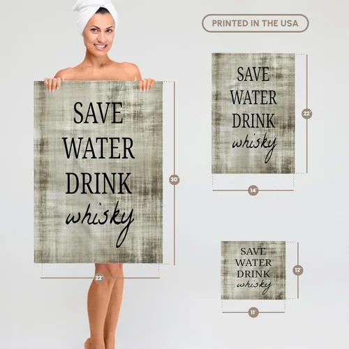 Vista 6 de 3D Rose TWL_224243_1 Save Water Drink - Toalla de whisky, 15 x 22 pulgadas