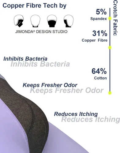 Vista 9 de Jimonda Paquete de ropa interior suave para hombre, transpirable, rayón de bambú y fibra de cobre, bragueta frontal con bolsa