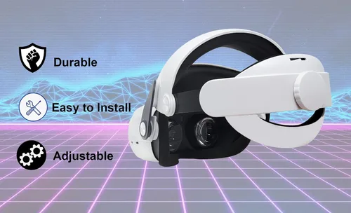 Vista 4 de TNE Diadema Halo para Oculus Quest 2 Auriculares de realidad virtual VR Accesorios de repuesto para Oculus Quest 2 Elite Head Strap Reduce