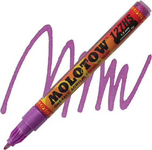 Vista 14 de Molotow ONE4ALL - Marcador de pintura acrílica, 0.059 in, negro metálico, 1 cada uno (127.501)