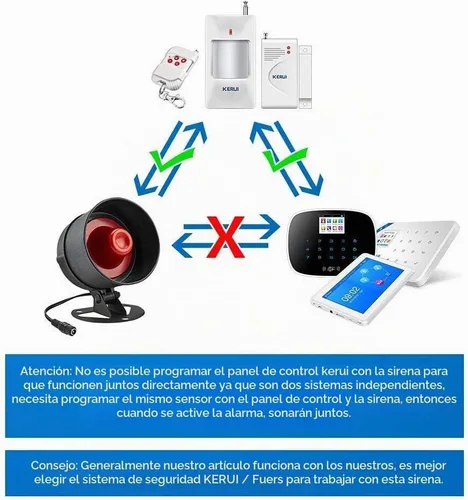 Vista 9 de Sistema de seguridad para el hogar KERUI, para interior y exterior, resistente a la intemperie, con sirena, sensores para ventanas y puertas, sensor