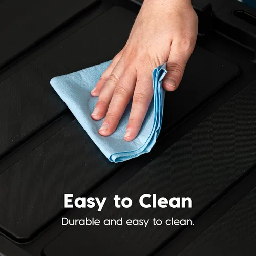 Vista 10 de IRIS USA, Inc. - Contenedor organizador grande de plástico de 27 galones con tapa duradera y hebillas de cierre seguras, color negro / negro