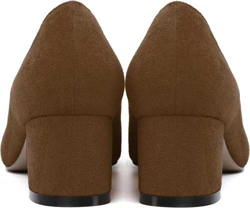 Vista 4 de SKYSTERRY Zapatos de tacón bajo grueso para mujer, con puntera cuadrada, de 2 pulgadas