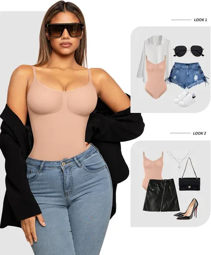 Vista 4 de FeelinGirl Shapewear Bodysuit Sculpting Tummy Control Body Shaper for Women Seamless Plus Size Butt Lifting Shaper