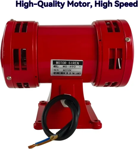 Vista 7 de Sirena Raid, alarma de sirena de 110 V, 150 db, 60 Hz, sirena eléctrica de la industria, alarma de sirena súper fuerte para sirena doméstica