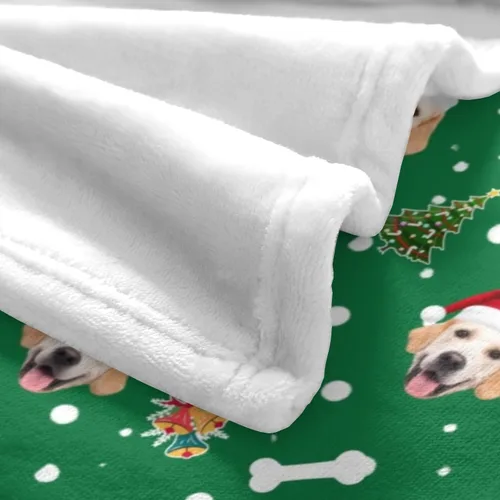 Vista 6 de Manta personalizada para mascotas con nombre de foto, retrato personalizado de perros y gatos, manta de forro polar conmemorativa, regalos