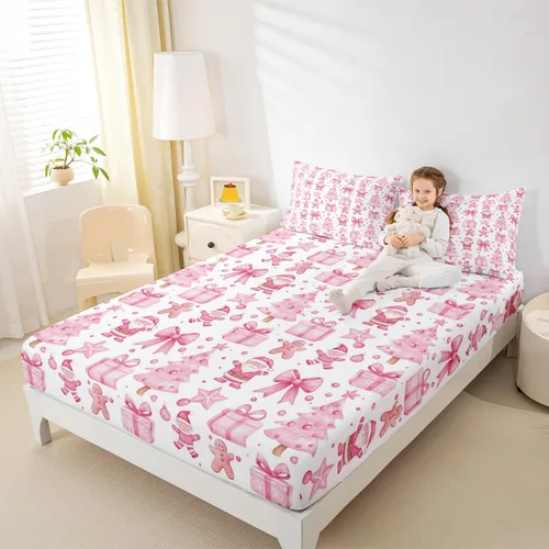 Vista 21 de Erosebridal Divertida sábana bajera ajustable de Halloween para niños, lindo juego de ropa de cama de calabaza fantasma, decoración de Halloween