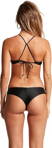 Vista 5 de Volcom Top de bikini con cuello redondo simple y sólido para mujer