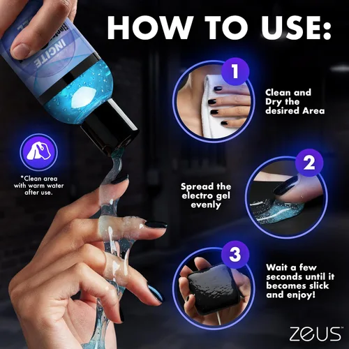 Vista 5 de Zeus Electrosex Incite Gel Conductivo 8.5 oz