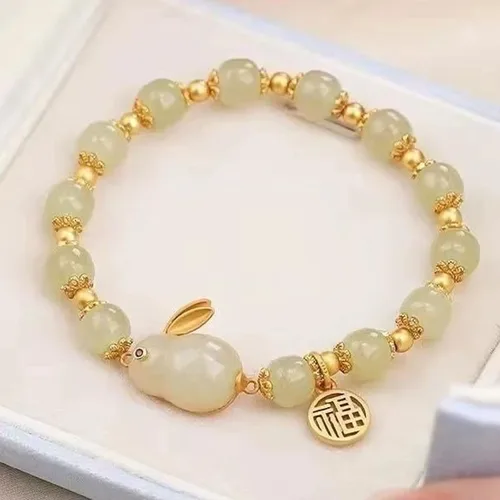 Vista 18 de Pulsera de la suerte para mujeres y hombres, joyería retro sintética con cuentas de ágata, un regalo maravilloso para tus seres queridos