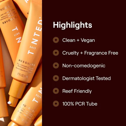 Vista 7 de Live Tinted Hueguard® Mini 3-en-1 Crema solar mineral, hidratante y base de maquillaje para cara y cuerpo - Hidrata y protege la piel durante todo