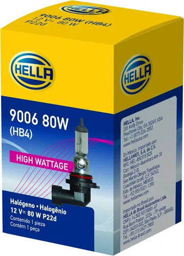 Vista 5 de HELLA 9006 80WTB Twin Blister Bombillas de alta potencia, 12 V, paquete de 2