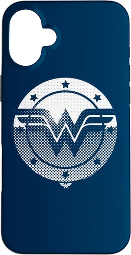 Vista 23 de Wonder Woman Funda con logotipo de escudo de medio tono para iPhone 17