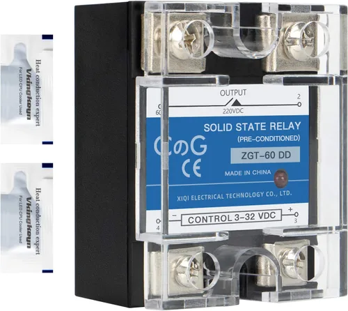 Vista 10 de CG Solid State Relay SSR-25DD DC to DC Input 3-32VDC To Output 5-240VDC 25A Single Phase Plastic Cover