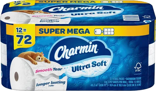Vista 21 de Charmin Papel higiénico ultra suave, 18 rollos Mega XL = 108 rollos regulares