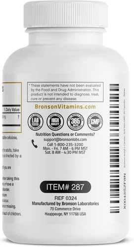 Vista 5 de Bronson Acetil L-Carnitina 500 MG Aminoácido de Alta Potencia Sin OGM, 60 Cápsulas