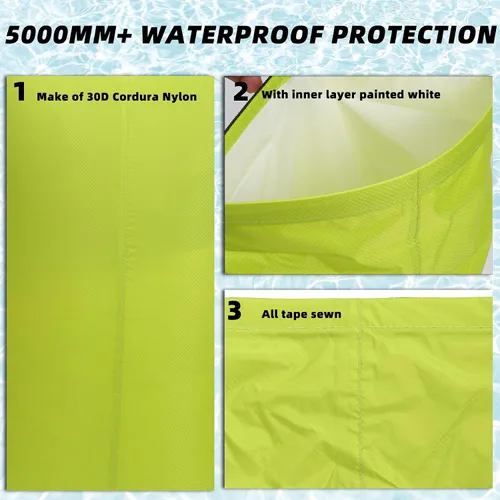 Vista 2 de Desoto Bolsa seca impermeable – Mochila impermeable enrollable mantiene el equipo seco, PU5000 mm, para kayak, canotaje, senderismo, camping