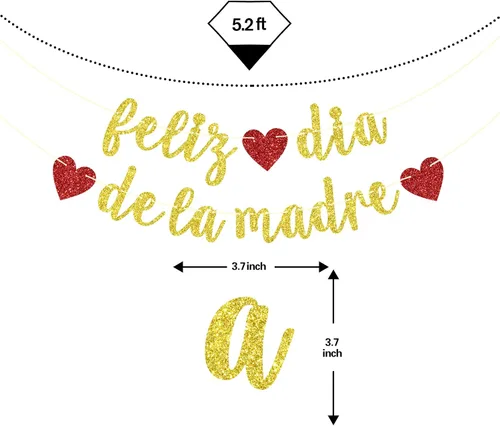 Vista 5 de Cartel de Feliz Día de la Madre, decoración del día de la madre, decoración de cumpleaños de mamá, decoraciones de fiesta de feliz día de la madre