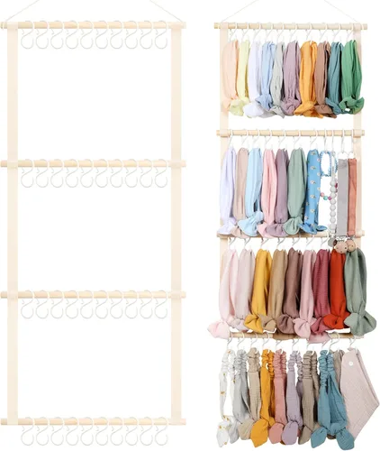 Vista 9 de POVETIRE Soporte para diadema organizador de bandas para la cabeza para niñas, diademas de bebé, accesorios para el cabello, organizador