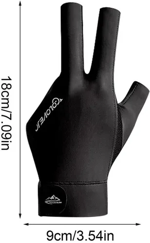 Vista 7 de Gofidin 2 guantes de piscina transpirables, de elastano, para mano izquierda, tres dedos, accesorios de entrenamiento de billar