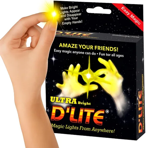 Vista 10 de D'lite Juego de trucos de iluminación de pulgar mágico, 2 dedos mágicos originales increíbles y ultra brillantes, trucos de magia de primer plano