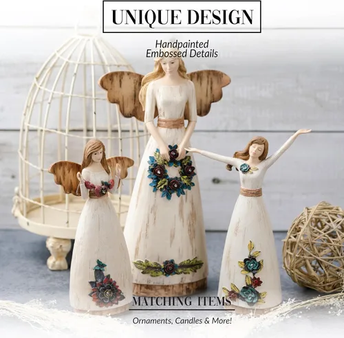 Vista 4 de Pavilion Gift Company Simple Spirits 41007 - Figura decorativa (7.5 pulgadas), color blanco, verde, bronceado