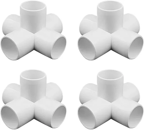 Vista 14 de Accesorio en T de PVC de 1", Conector de Codo de 3 Vías, Codo de 90 Grados con Salida Lateral Grado Muebles, Accesorios de Esquina de PVC