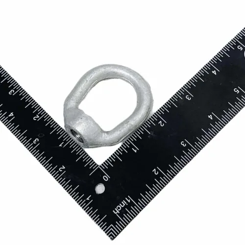 Vista 5 de 2 PC Bail 3/8 "x 1/2" rosca ojo tuerca caliente galvanizado gota forjado acero al carbono 2,250 libras WLL