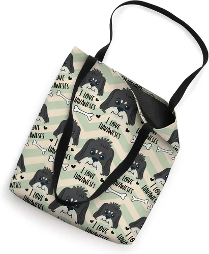 Vista 2 de Havaneses I Love Cute Havanese Dog Lover Gifts Bolsa de mano 16 pulgadas Blanco
