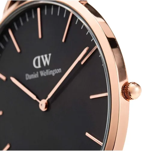 Vista 5 de Daniel Wellington Reloj clásico de cuero plateado