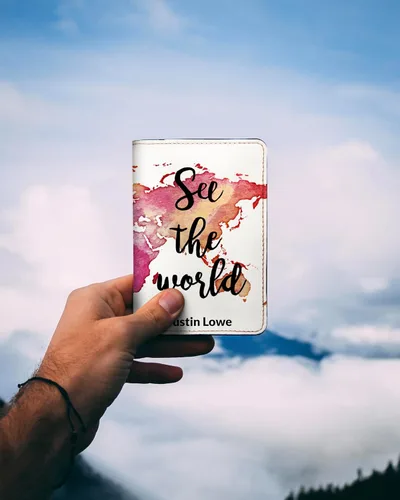 Vista 58 de Wanderlust - Soporte para pasaporte de cuero para mujer