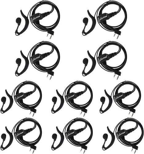 Vista 9 de Auricular Walkie Talkie con micrófono de un solo cable auricular de radio bidireccional para Baofeng UV-5R BF-888S Arcshell Retevis H-777 RT21 RT22