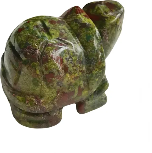 Vista 22 de Estatuas de animales talladas a mano de tortuga de sangre africana natural, coleccionables, cristales de 1.5 pulgadas y escultura de piedras