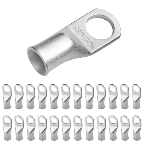 Vista 194 de SELTERM 5 piezas terminales de cable de cobre estañado 1/0 AWG perno de 1/2", extremos de cable de batería, terminales de anillo, conectores