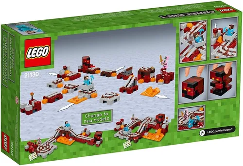 Vista 6 de LEGO Minecraft El Ferrocarril del Nether 21130