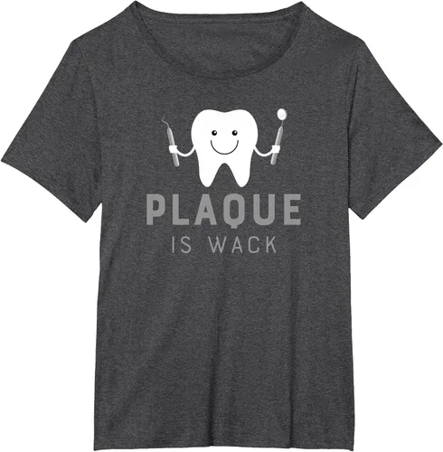 Vista 11 de Plaque is Wack Funny Dental Hygienist T-Shirt Asphalt Grey