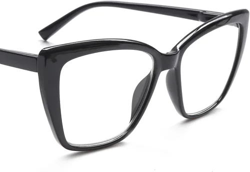 Vista 7 de NORPERWIS Gafas de lectura para mujer, bisagra de primavera, lentes de gran tamaño para mujer