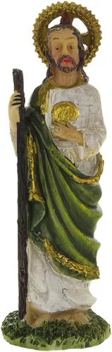 Vista 2 de Figura de recuerdo de 12 piezas de estatua de San Judas Tadeo Impresionantes decoraciones o recuerdos de fiesta para bautismo, primera comunión