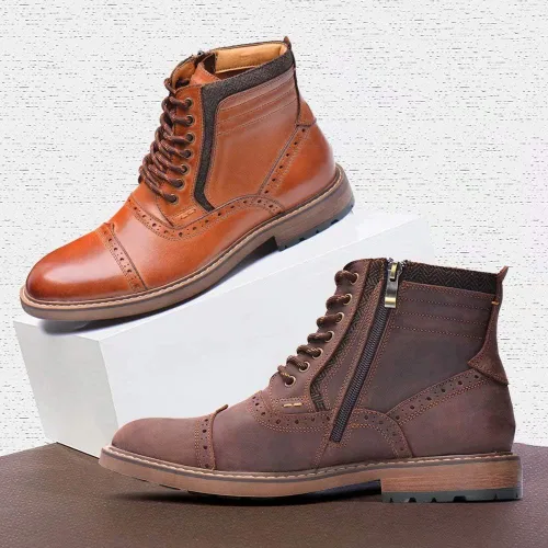Vista 8 de Arkbird Mens Chelsea Boots, Stylish and Comfort Leather Chukka Ankle Boots with Zipper