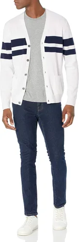 Vista 5 de Tienda Essentials Suéter cárdigan de algodón para hombre