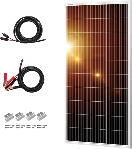 Vista 14 de DOKIO Panel solar monocristalino de 100W 18V para sistemas de 12V, MC4