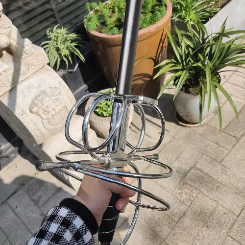 Vista 5 de 45.7" Renaissance Spanish Italian Style Rapier Fencing Sword with Spiral Swept-Hilt for Cosplay, Collection, Display