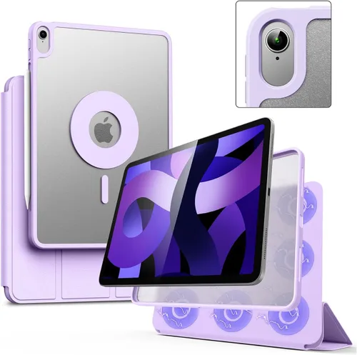 Vista 8 de Funda Magnética para iPad Air de 5ª Generación 2022 / Funda para iPad Air 4ª 2020 de Doble Capa con Folio Magnético, Ángulos Múltiples y Soporte